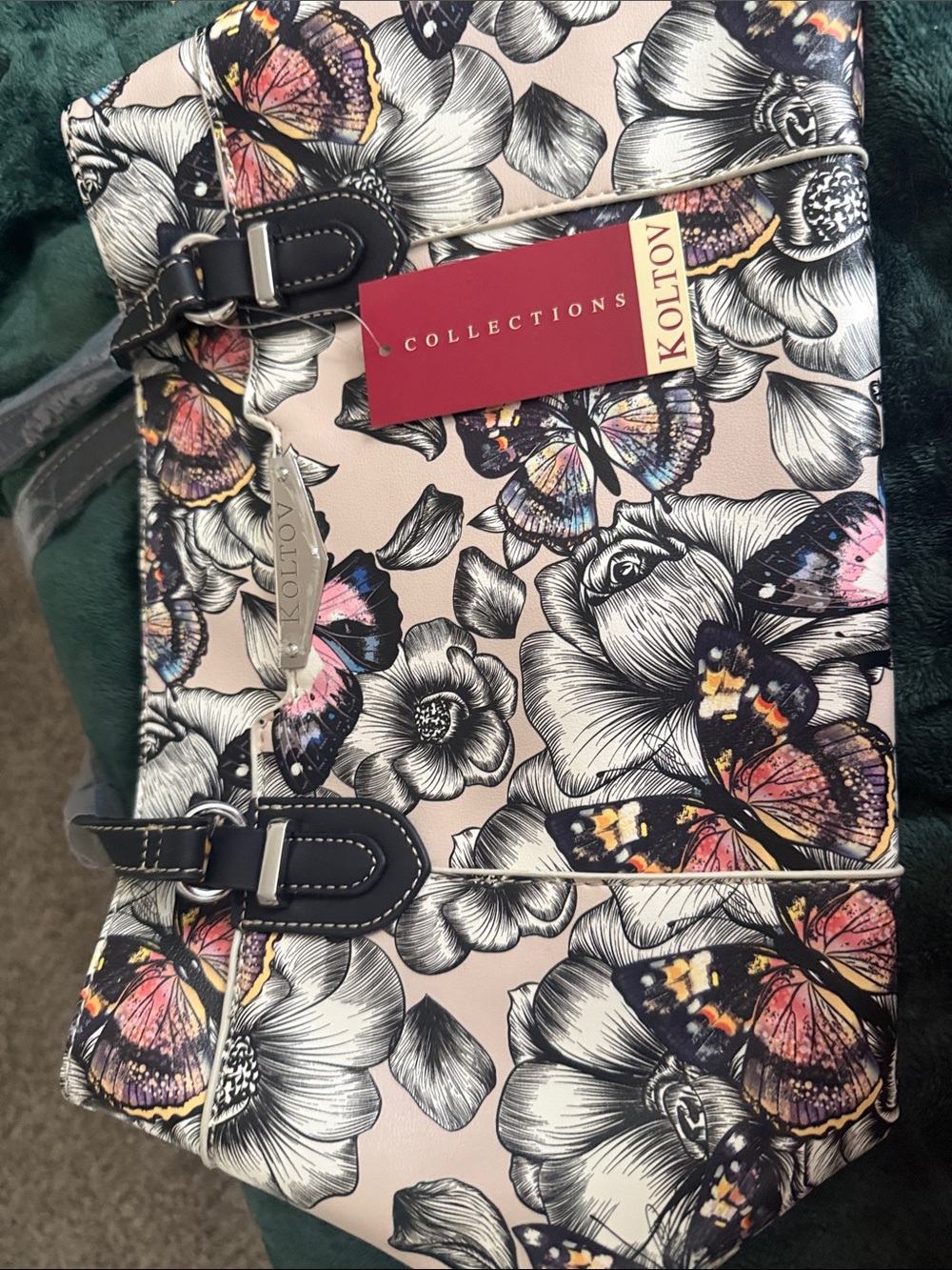 Kolton Floral Butterfly Tote in Soft Pink